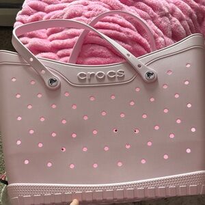 CROCS Light Pink Perforated Tote
